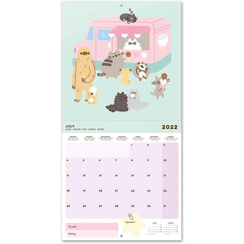 Pusheen - 2022 Wall Calendar from the Foodie Collection 30 x 30 cm 5