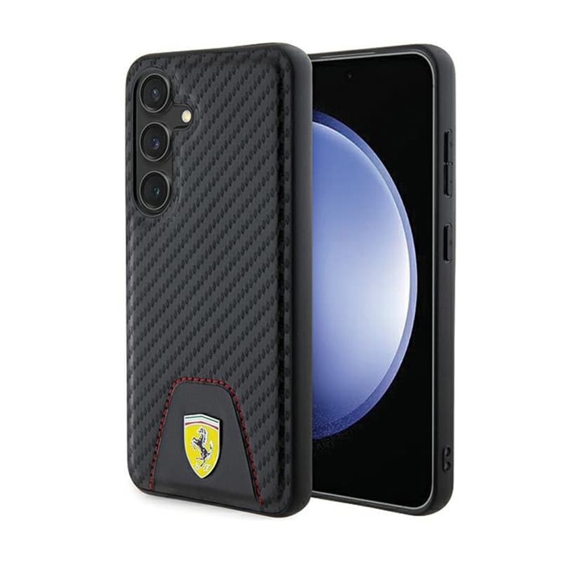 Ferrari Carbon Stitched Bottom - Case for Samsung Galaxy S24 (black) 1
