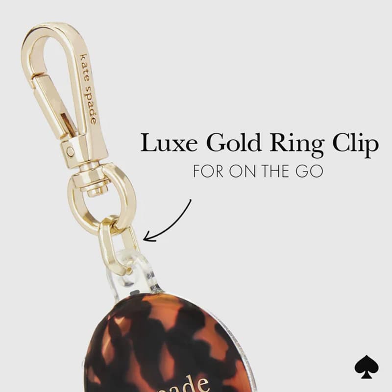 Kate Spade New York Keychain Holder - Protective pendant case for Apple AirTag 1 / 2 (Tortoiseshell) 6