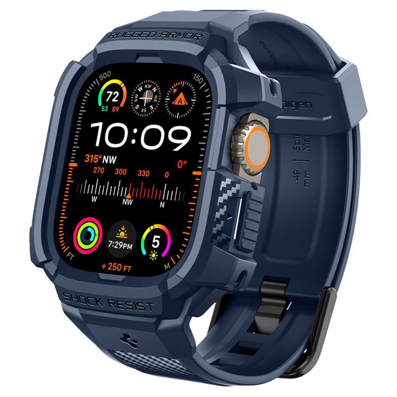 Spigen Rugged Armor Pro - Strap with case for Apple Watch Ultra 49 mm (Navy Blue)