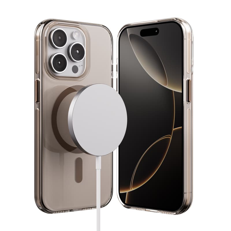 Crong Clear MAG Pro - iPhone 15 Pro MagSafe Case (Desert) 1