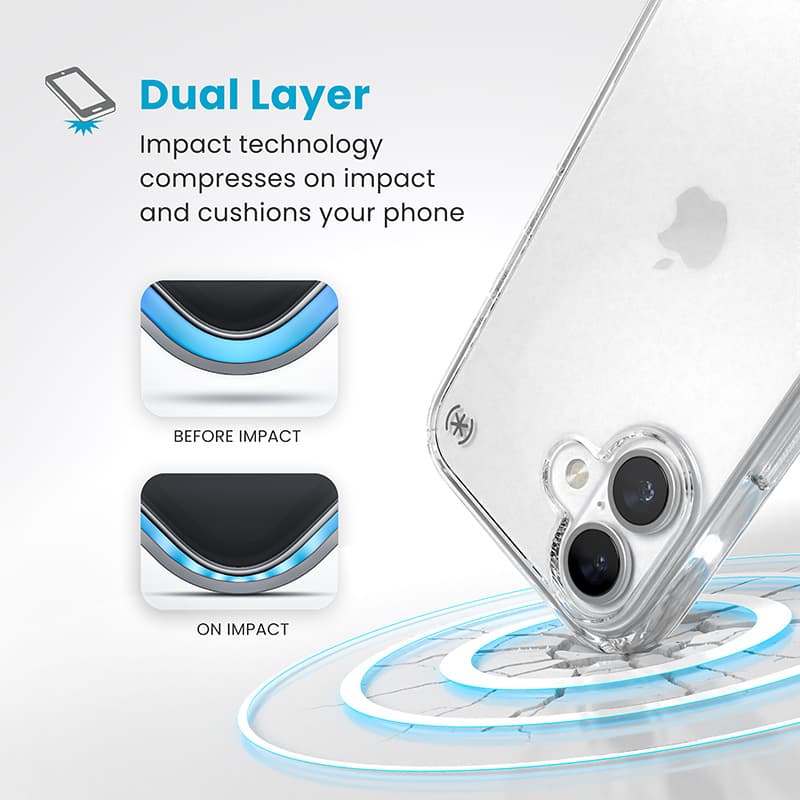 Speck Presidio Perfect-Clear - iPhone 16 Case (Clear) 2