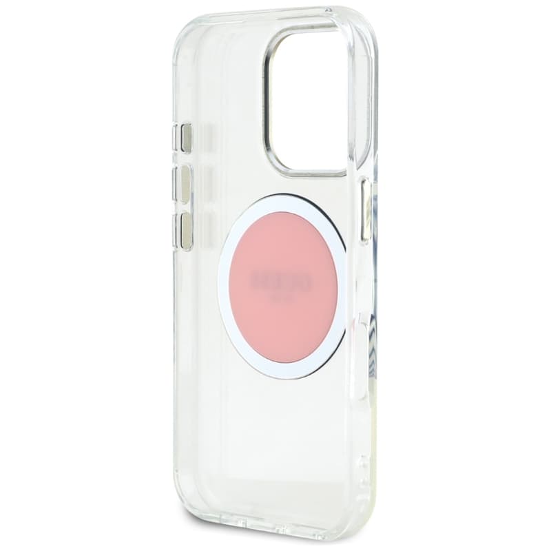 Guess IML Metal Colored Circle Classic Logo MagSafe - Case for iPhone 16 Pro (pink) 7