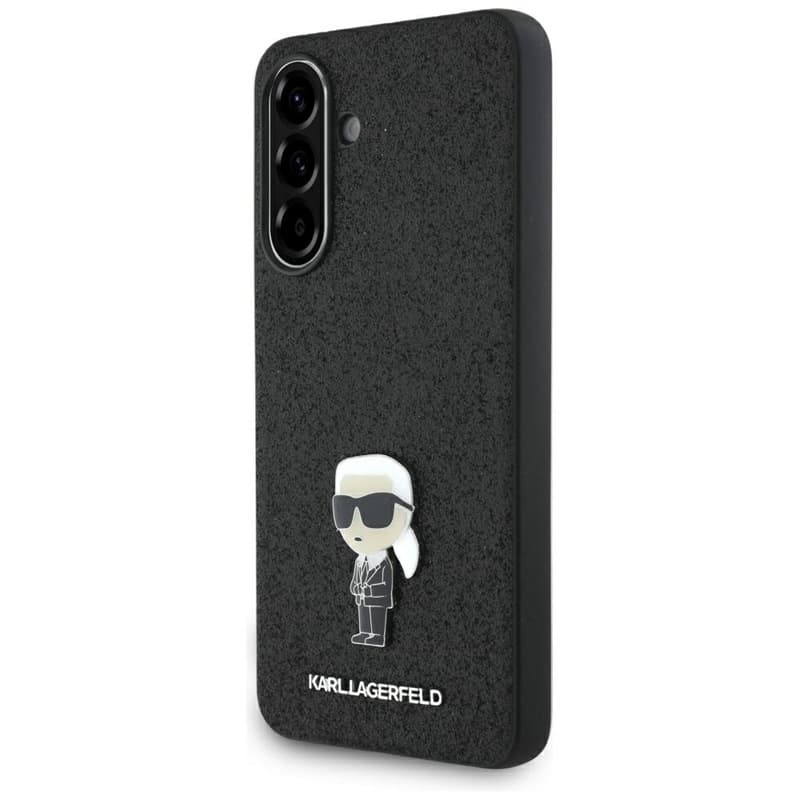 Karl Lagerfeld Fixed Glitter Ikonik Logo Metal Pin - Case for Samsung Galaxy A36 5G (black)
