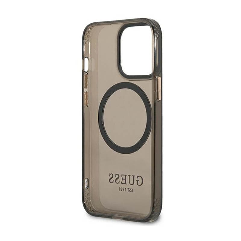 Guess Gold Outline Translucent MagSafe - Case for iPhone 13 Pro Max (Black) 7