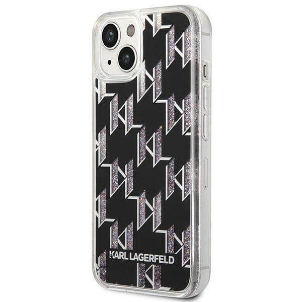 Karl Lagerfeld Monogram Liquid Glitter - Case for iPhone 14 Plus (Black) 2