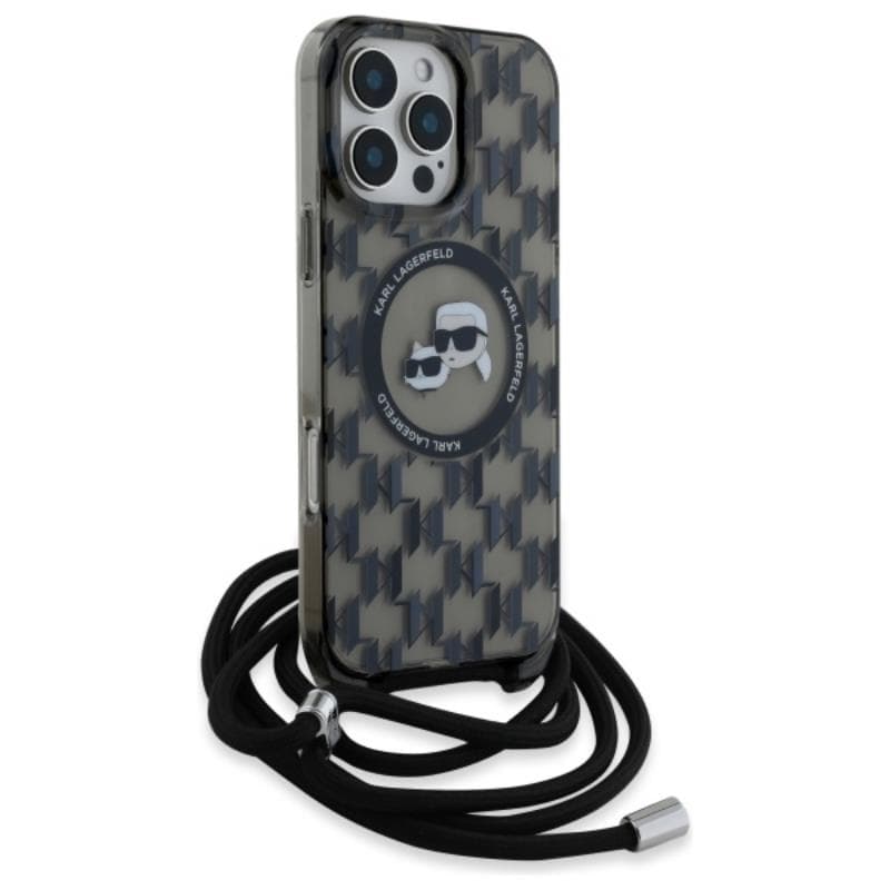 Karl Lagerfeld IML Crossbody Monogram Karl & Choupette Head MagSafe - Case for iPhone 16 Pro Max (black) 3