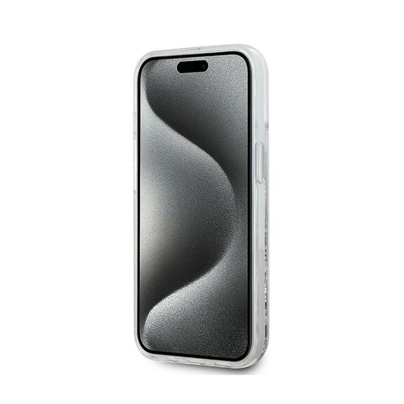 Karl Lagerfeld Liquid Glitter Choupette Head MagSafe - iPhone 14 / 15 / 13 Case (Transparent) 5