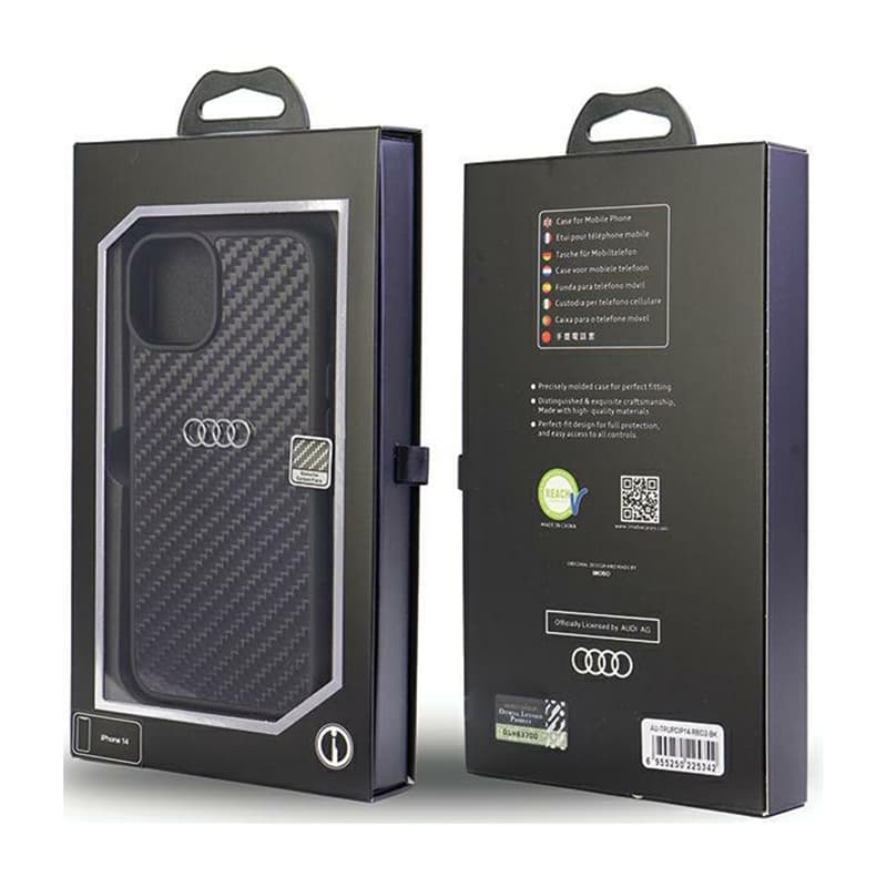 Audi Carbon Fiber - Case for iPhone 14 (Black) 3