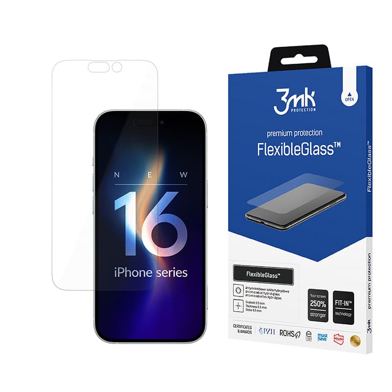 3mk FlexibleGlass - Hybrid Glass for iPhone 16 Plus 1