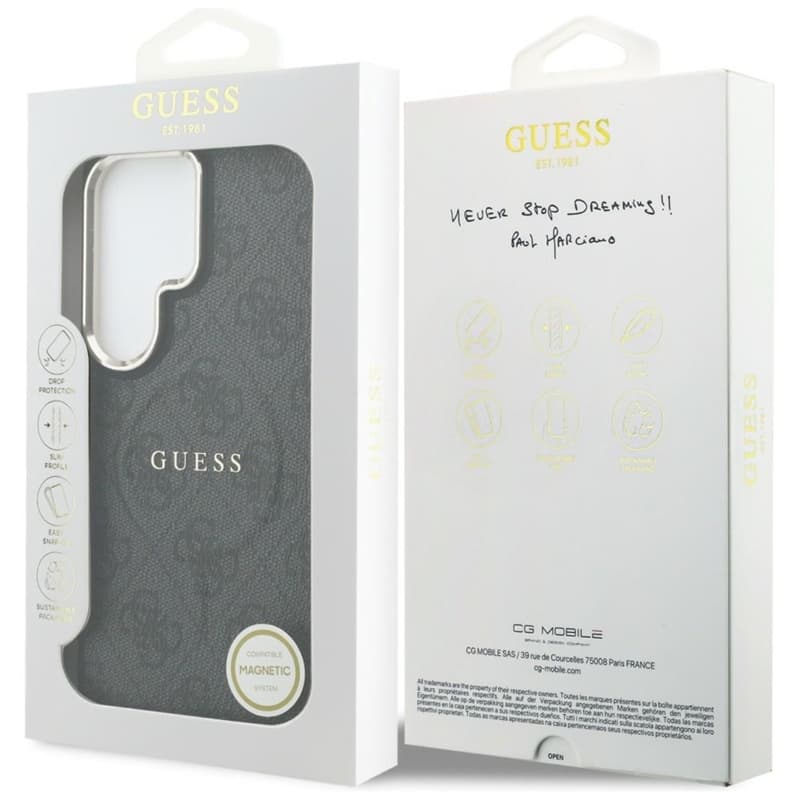 Guess 4G Embossed Ring MagSafe - Samsung Galaxy S26 Ultra Case (Black) 8