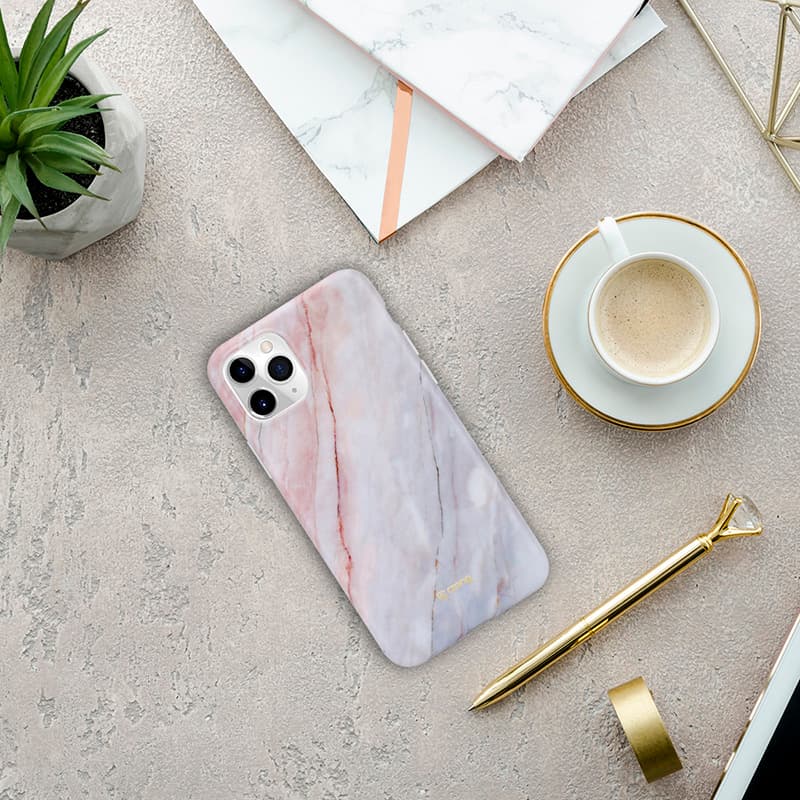 Crong Marble Case – iPhone 11 Pro Case (Pink) 7