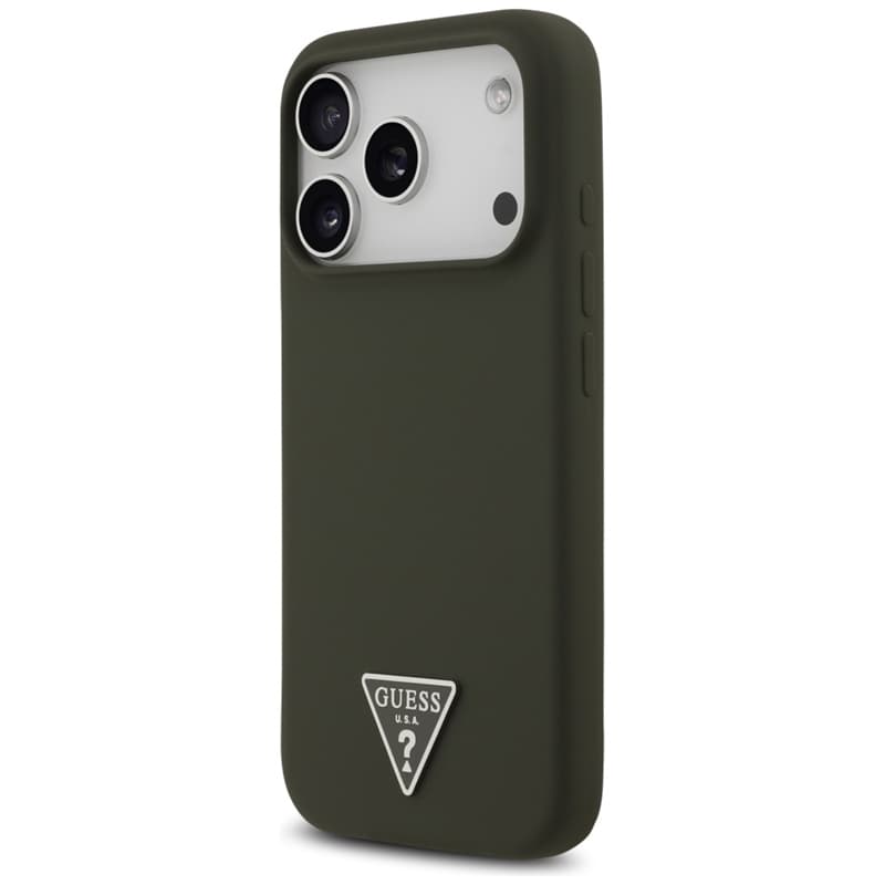 Guess Silicone Triangle Logo MagSafe - Case iPhone 17 Pro (khaki) 2