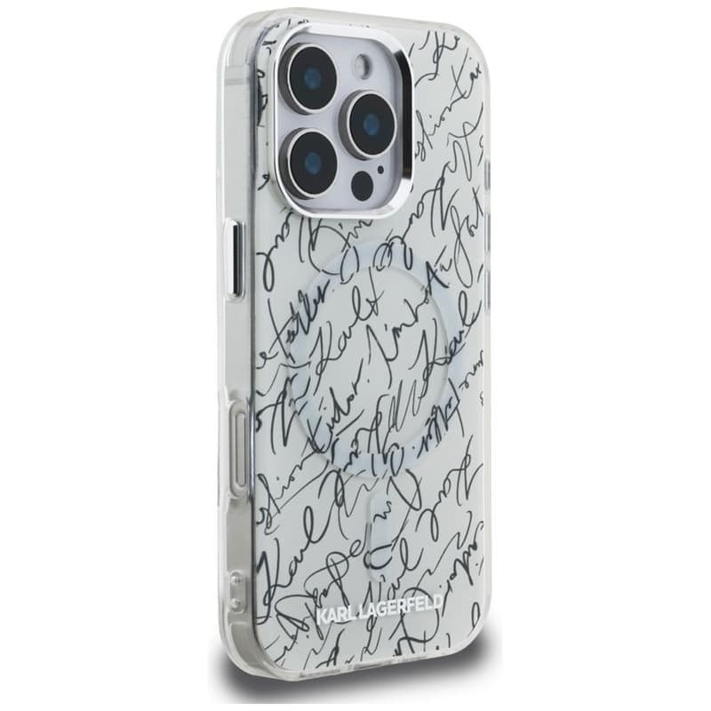 Karl Lagerfeld IML Karl Script Pattern MagSafe - Case for iPhone 16 Pro Max (white) 4