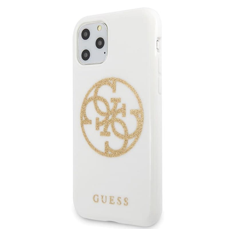 Guess Circle Glitter 4G - Case for  iPhone 11 Pro Max (biały) 2