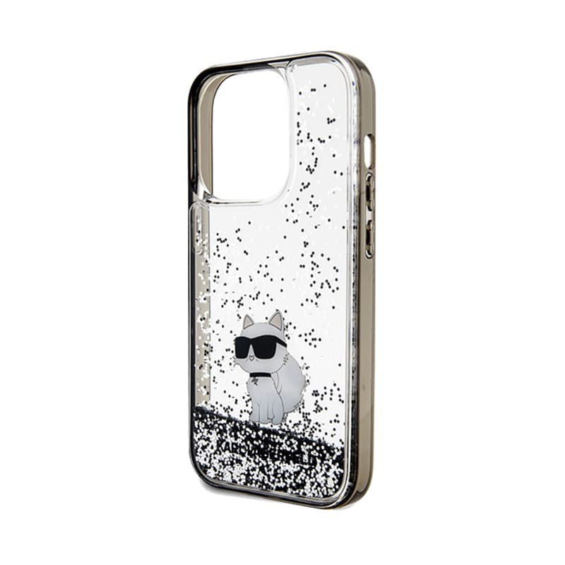 Karl Lagerfeld Liquid Glitter Choupette - Case for iPhone 14 Pro (Transparent) 6