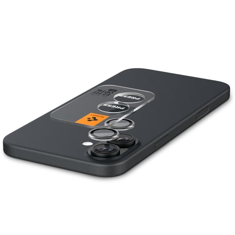 Spigen Optik Pro GLAS.TR EZ Fit Camera Protector 2-Pack - Lens Protector for iPhone 17 / 16 / 16 Plus (2 pcs) (Clear) 5