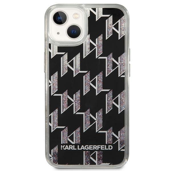 Karl Lagerfeld Monogram Liquid Glitter - Case for iPhone 14 Plus (Black) 3