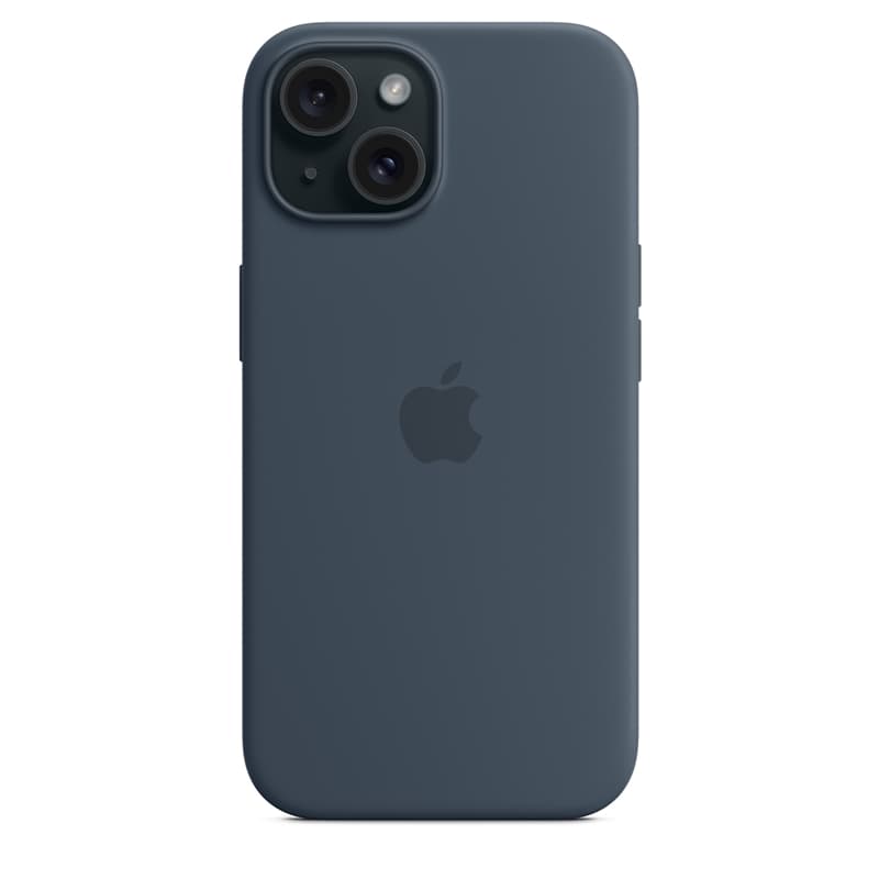 Apple Silicone Case – Silicone Case with MagSafe for iPhone 15 (Storm Blue) 5