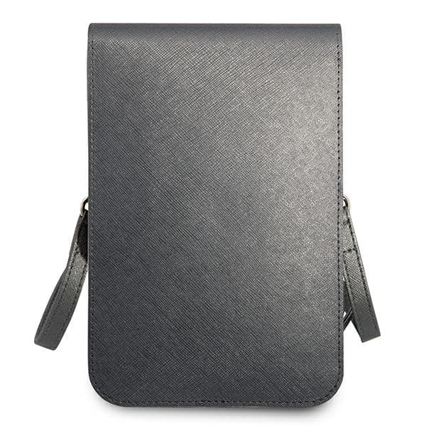 Guess Wallet Saffiano Triangle Logo Phone Bag (Grey) 5