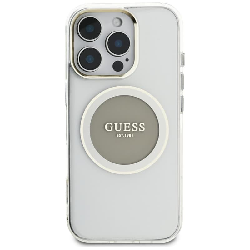 Guess IML Metal Colored Circle Classic Logo MagSafe - Case for iPhone 16 Pro Max (gray) 3