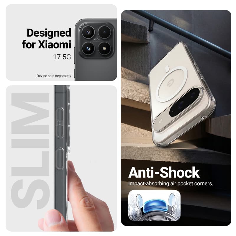 Crong Hybrid Clear Magnetic - MagSafe Xiaomi 17 Case (transparent) 2