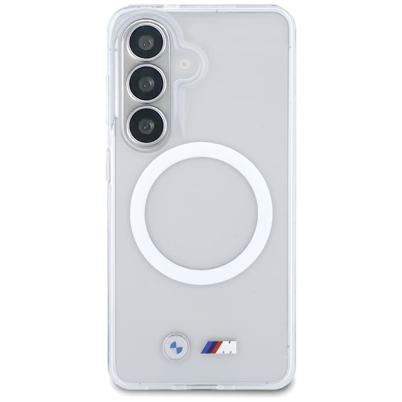 BMW IML Shockproof Metal Logo MagSafe - Samsung Galaxy S26 Case (Transparent) 3