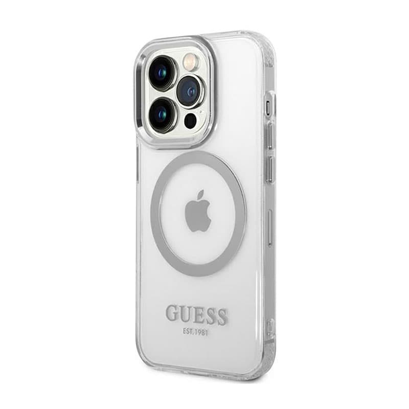 Guess Metal Outline MagSafe - Case for iPhone 14 Pro (Clear) 2