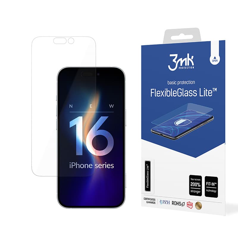 3mk FlexibleGlass Lite - Hybrid Glass for iPhone 16