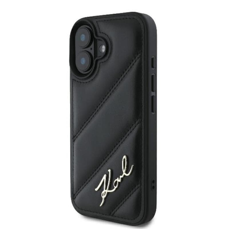 Karl Lagerfeld Quilted Signature - Case for iPhone 16 (black) 2