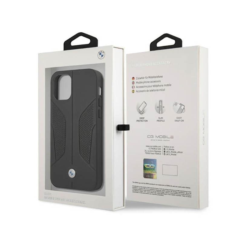BMW Leather Perforate Sides - Case for iPhone 12 / iPhone 12 Pro (Black) 8