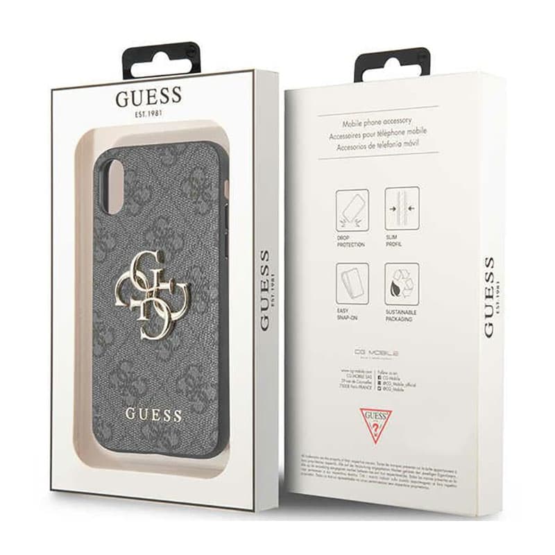 Guess 4G Big Metal Logo - Case for iPhone X (Grey) 7
