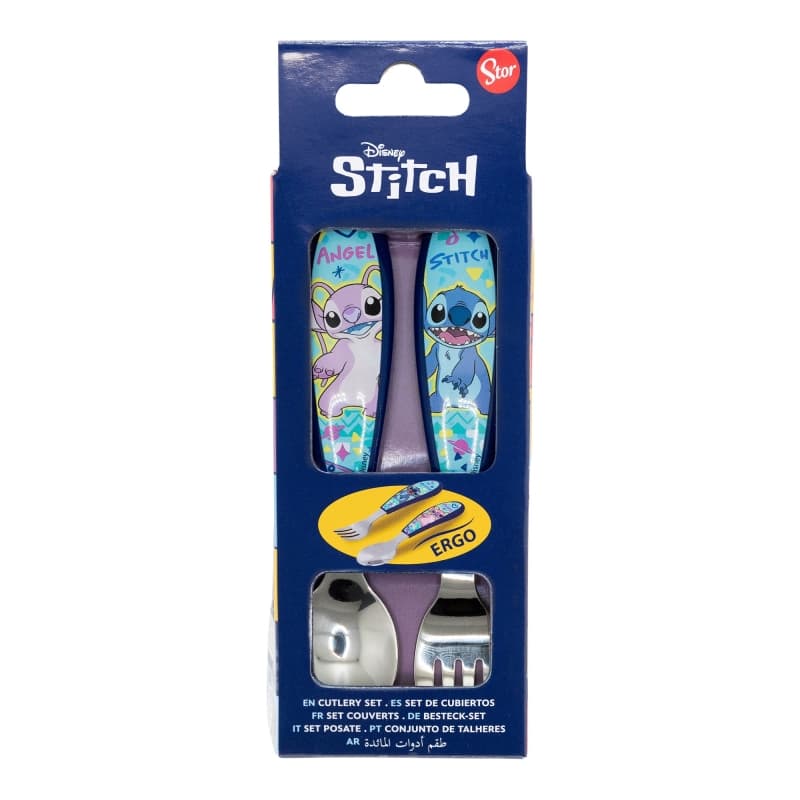 Disney Stitch - Stitch & Angel Metal Cutlery Set (Spoon and Fork) 2