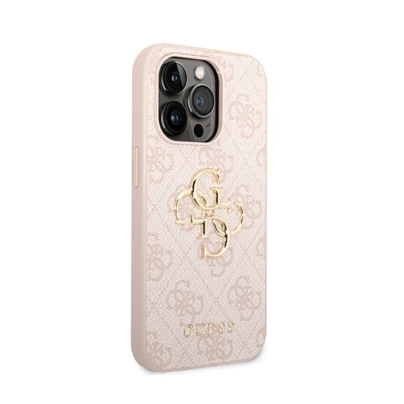 Guess 4G Big Metal Logo - Case for iPhone 15 Pro (Pink) 4
