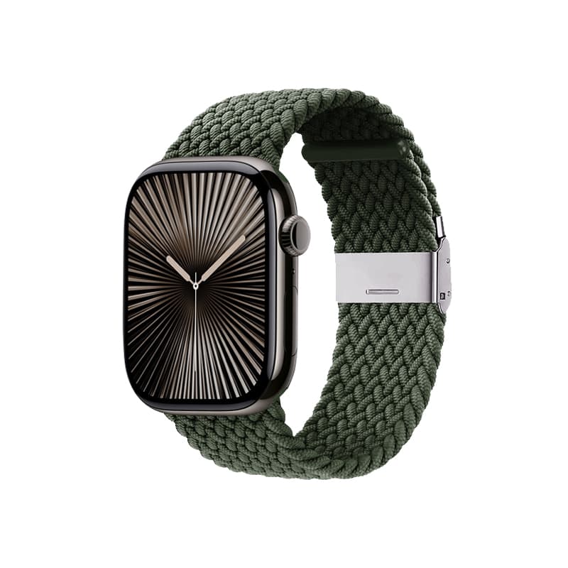 Crong Wave Band – Braided Apple Watch Strap 44/45/46/49mm (Green)