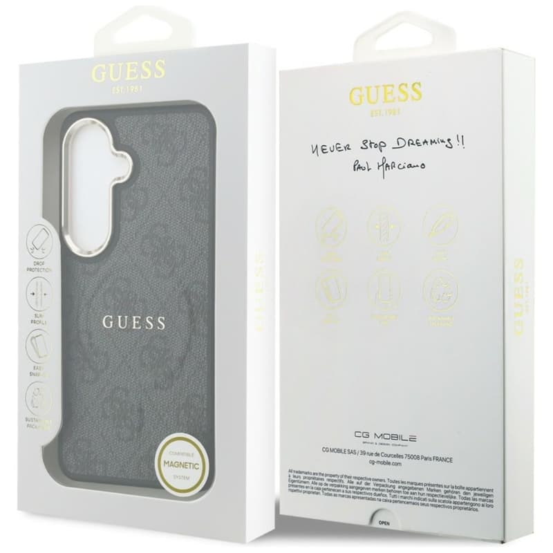 Guess 4G Embossed Ring MagSafe - Samsung Galaxy S26 Case (Black) 8