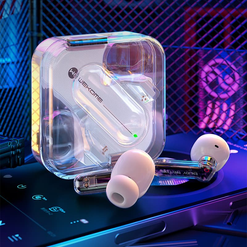 WEKOME V51 Vanguard Series - Bluetooth V5.1 TWS wireless headphones with charging case (White) 8