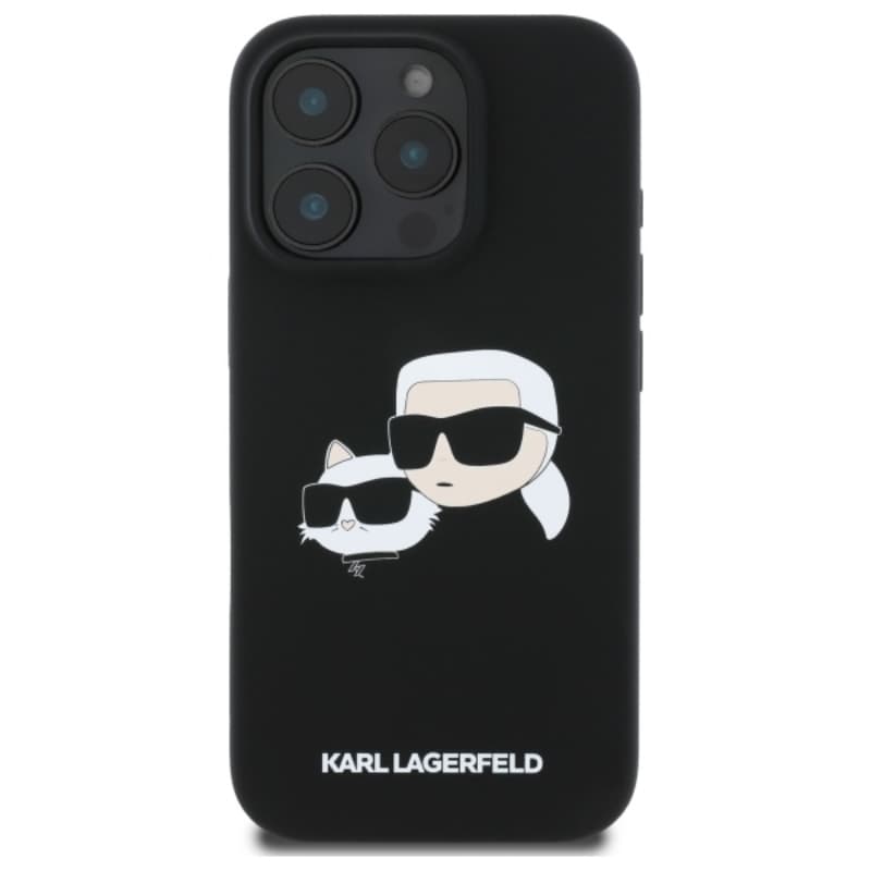 Karl Lagerfeld Silicone Double Heads Print MagSafe - Case iPhone 16 Pro (black) 3