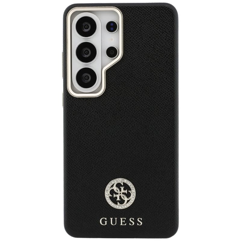 Guess Rhinestone Round Logo MagSafe - Samsung Galaxy S26 Ultra Case (Black) 3