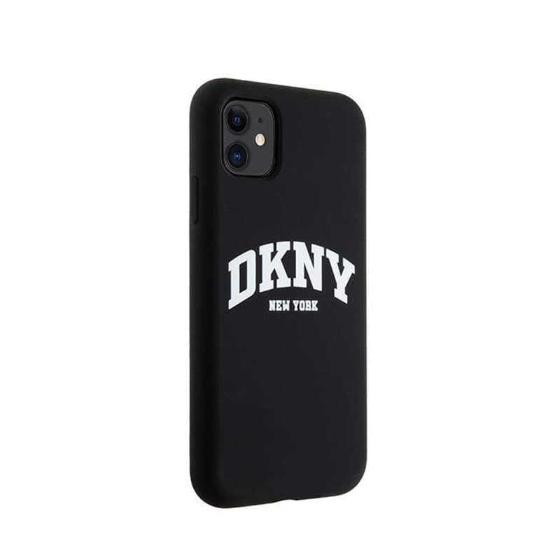 DKNY Liquid Silicone White Printed Logo MagSafe - Case for iPhone 11 (black) 4