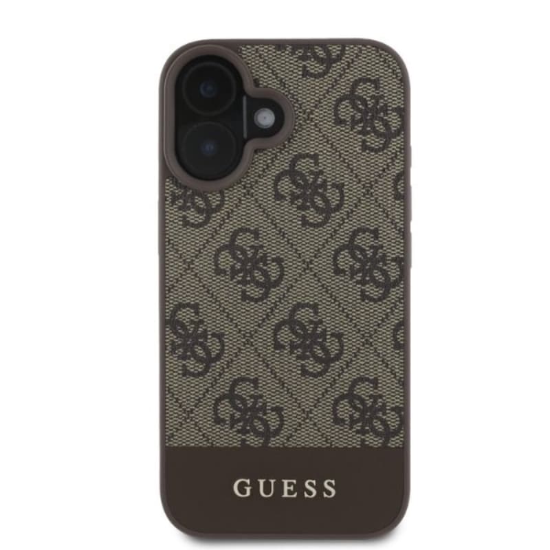 Guess 4G Bottom Stripe - Case for iPhone 16 (brown) 3