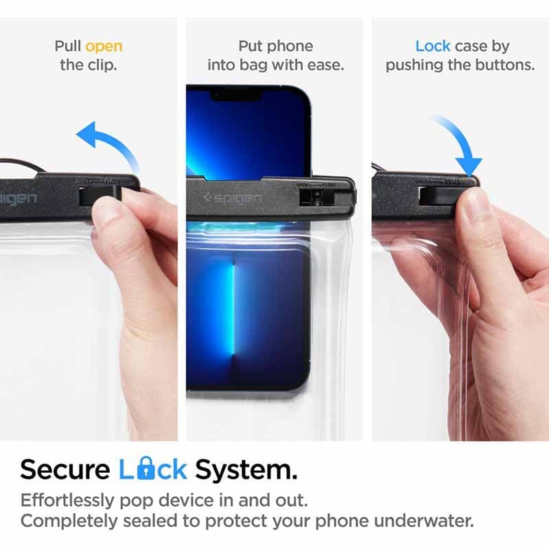 Spigen A610 Universal Waterproof Float Case - Case for smartphones up to 6.9" (Transparent) 5