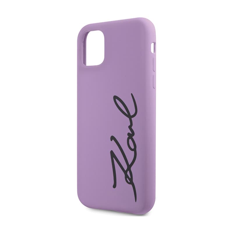 Karl Lagerfeld Silicone Signature - Case for iPhone 11 (Purple) 6