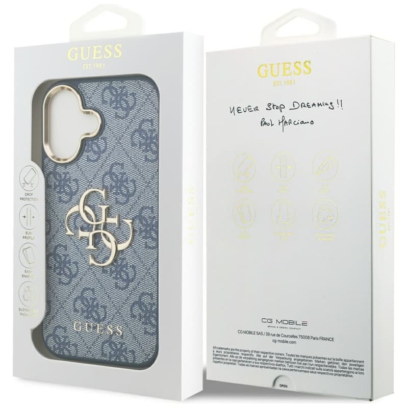 Guess 4G Big 4G Classic Logo - Case iPhone 17 (Blue / Gold) 8