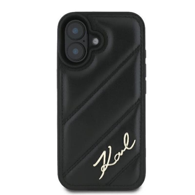 Karl Lagerfeld Quilted Signature - Case for iPhone 16 (black) 3