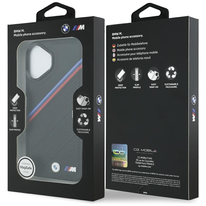 BMW M Tricolor Metal Logo MagSafe - iPhone 17 Case (Black) 8