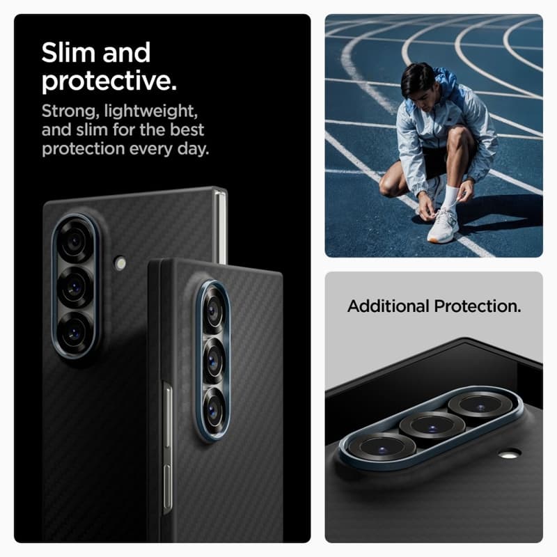 Spigen Airskin Aramid - Case for Samsung Galaxy Z Fold 7 (Black) 4