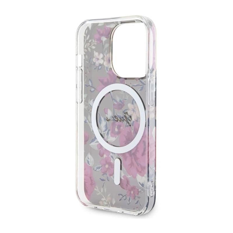 Guess Flower MagSafe - Case for iPhone 14 Pro (Green) 7