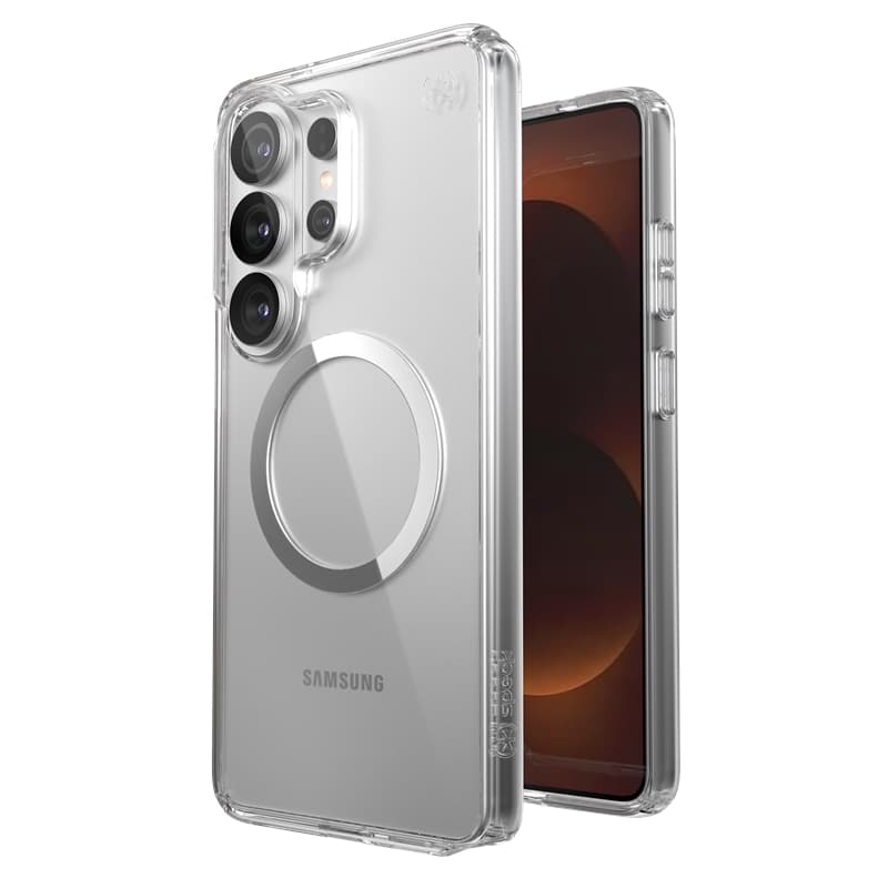Speck Presidio Perfect-Clear Magnet - Samsung Galaxy S26 Ultra MagSafe Case (Clear/Clear/Silver) 7