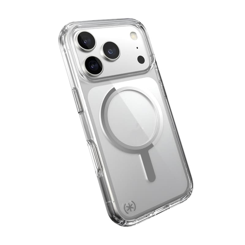 Speck Presidio Perfect Clear MagSafe - iPhone 17 Pro Case (Clear / Silver) 7